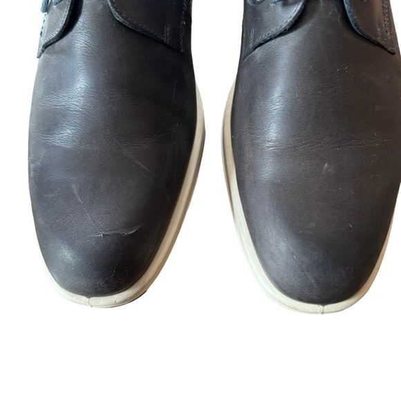 Men’s Ecco Size 44 (US Size 10) Gray Leather Lace Up Oxfords Shoes main image 5
